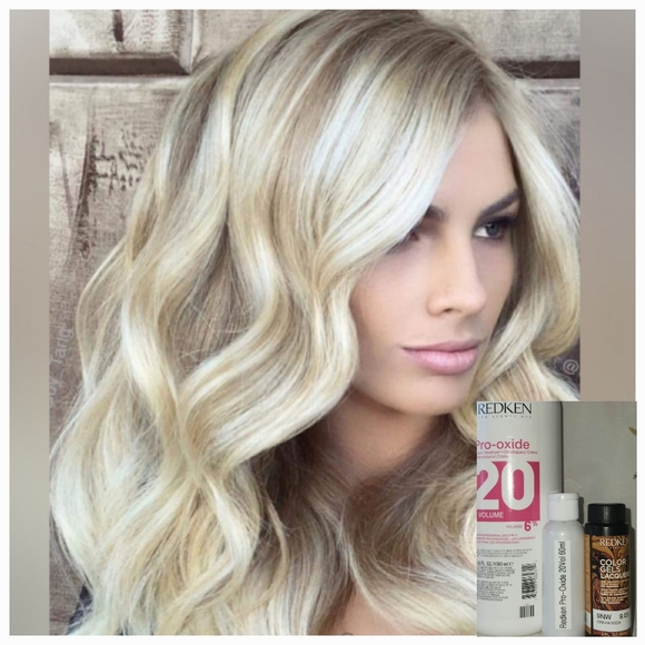 Redken Color Gels Lacquers Color Kit: 9NW Cream Soda & Pro-Oxide Developer 20vol - Picture 1 of 3